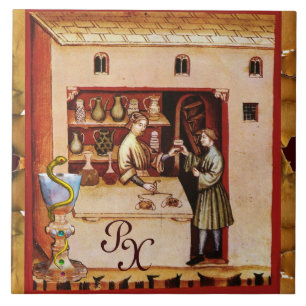 BOWL OF HYGEIA MONOGRAM Medicine, Pharmacy Ceramic Tile