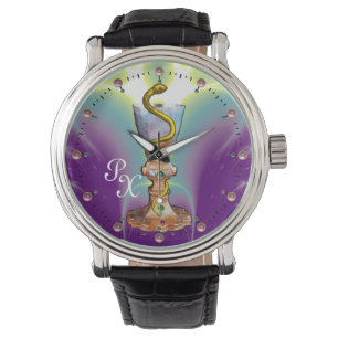 BOWL OF HYGEIA MONOGRAM Medicine, Pharmacy ,Purple Watch