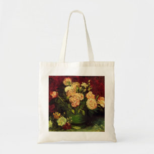 Bowl of Peonies and Rose,Vincent van Gogh. World Tote Bag