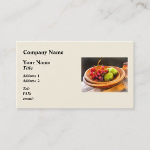 Bowl of Red Grapes and Pears Business Card