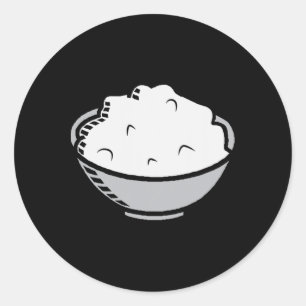 Bowl Of Rice Halloween Costume Easy Asian Costume Classic Round Sticker