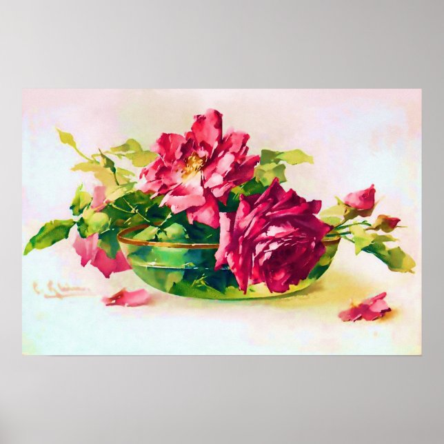 Bowl of Roses Poster (Front)
