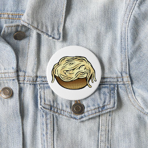 Bowl of Spaghetti Pasta Noodle Food 7.5 Cm Round Badge