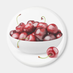 Bowl of sweet cherries magnet