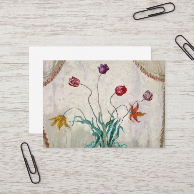 Bowl of Tulips by Florine Stettheimer Business Card (Front/Back In Situ)