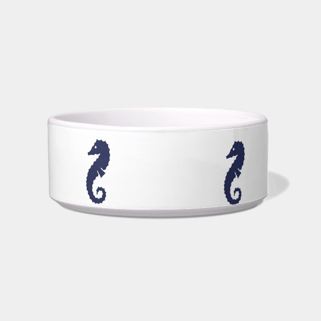 Bowl - Sea Horses (navy blue) (Right)