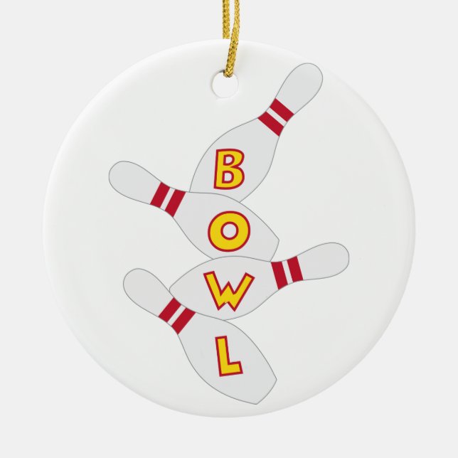 Bowl Sign Ceramic Ornament (Front)