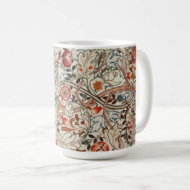 Bowl William Morris floral art design  Coffee Mug (Front Right)