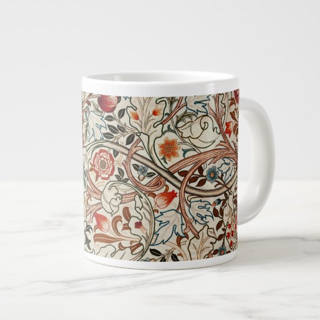 Bowl William Morris floral art design  Large Coffee Mug (Front Right)