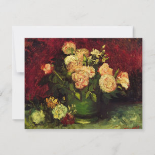 Bowl with Peonies and Roses by Vincent van Gogh
