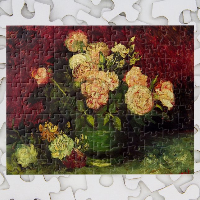 Bowl with Peonies and Roses by Vincent van Gogh Jigsaw Puzzle (Creator Uploaded)