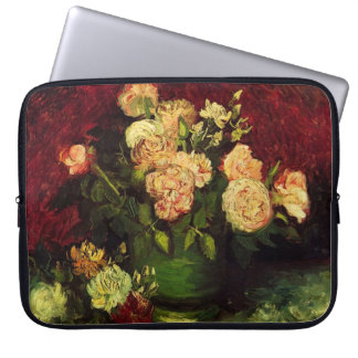 Bowl with Peonies and Roses, Vincent van Gogh Laptop Sleeve