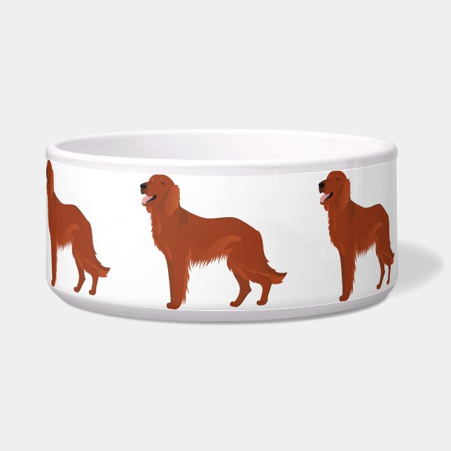 Bowl with red irish setter (Front)