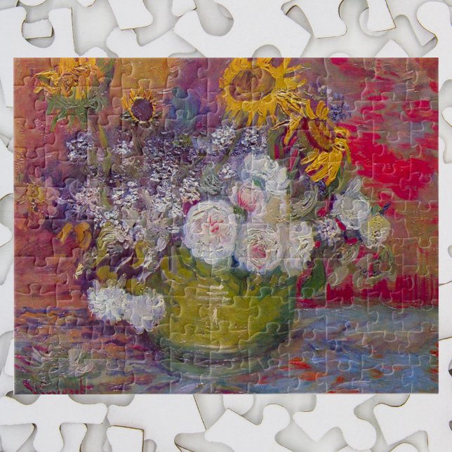 Bowl with Sunflowers and Roses by Vincent van Gogh Jigsaw Puzzle (Creator Uploaded)