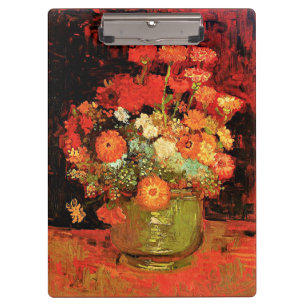 Bowl with Zinnias by Vincent van Gogh, Clipboard