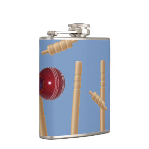 Bowled At Cricket, Vinyl Hip Flask
