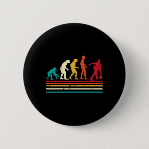 Bowler Evolution Retro Bowling Team Men Women Kids 6 Cm Round Badge