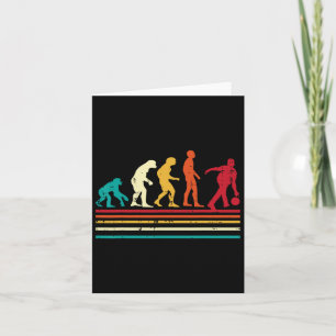 Bowler Evolution Retro Bowling Team Men Women Kids Card