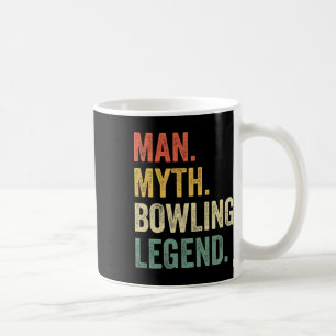 Bowler Funny Man Myth Bowling Team Legend Vintage Coffee Mug