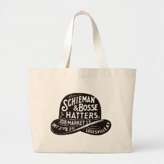 Bowler Hat Advertisement Large Tote Bag