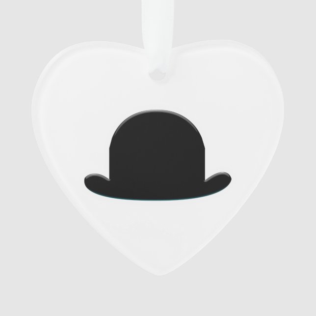 Bowler Hat Ornament (Front)