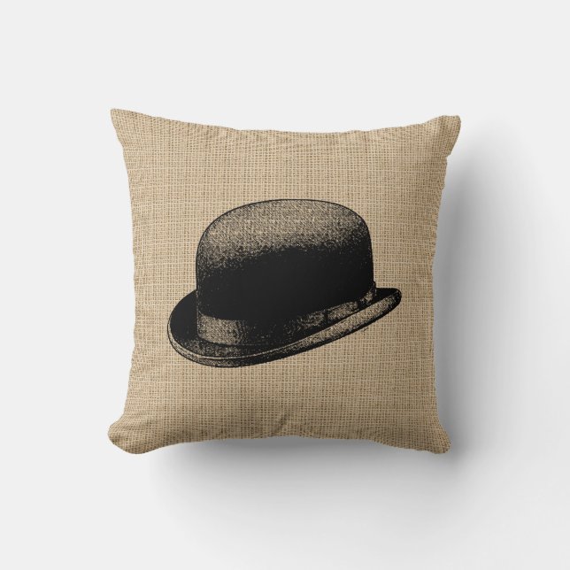 Bowler Hat Pillow (Front)