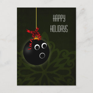 bowler hOLIDAY greetings Postcard