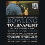 Bowler Portrait, Ten-Pin Bowling Tournament Flyer<br><div class="desc">Bowler Portrait,  Ten-Pin Bowling Tournament Advertising Flyers By The Business Card Store.</div>