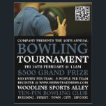 Bowler Portrait, Ten-Pin Bowling Tournament Flyer<br><div class="desc">Bowler Portrait,  Ten-Pin Bowling Tournament Advertising Flyers By The Business Card Store.</div>