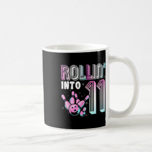 Bowler Rollin’ Into 11 Bowling 11th Birthday Kids Coffee Mug