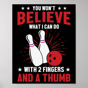 Bowler Sport Quotes Funny Bowling Lover Poster
