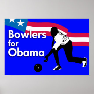Bowlers for Obama Poster