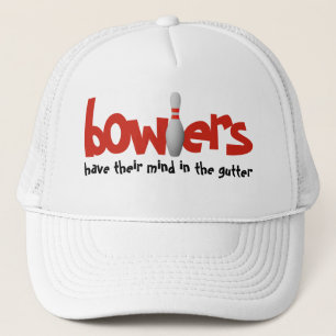 Bowlers Mind in the Gutter Fun Bowling Trucker Hat