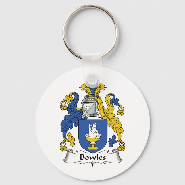 Bowles Family Crest Key Ring (Front)