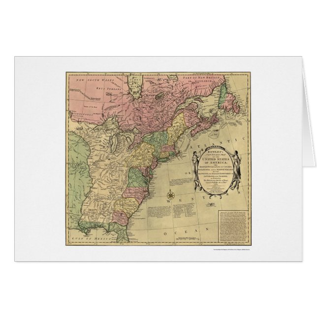 Bowles Map of America 1784 (Front Horizontal)
