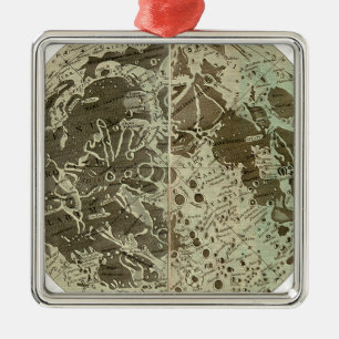 Bowles' Selenography or a Map of the Moon - 1780 Metal Tree Decoration