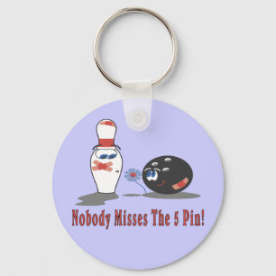 Bowling 5 Pin Key Ring