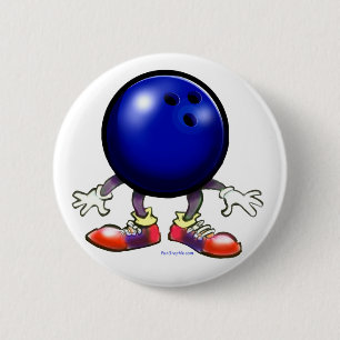 Bowling 6 Cm Round Badge