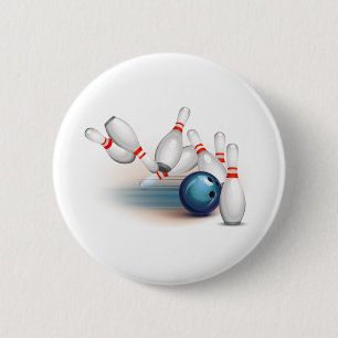 Bowling 6 Cm Round Badge