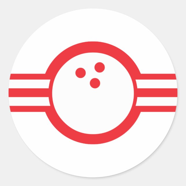 bowling airstar classic round sticker (Front)