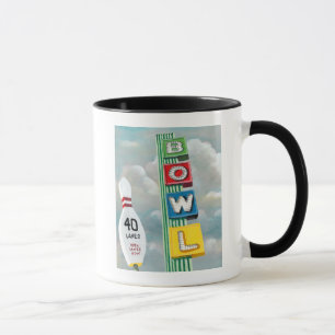Bowling Alley Artwork Mug