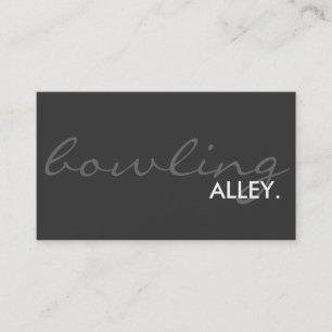 bowling alley. (colour customisable) business card
