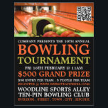 Bowling Alley Scene, Ten-Pin Bowling Tournament Flyer<br><div class="desc">Bowling Alley Scene,  Ten-Pin Bowling Tournament Advertising Flyers By The Business Card Store.</div>