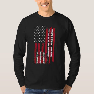 bowling america flag cone skittles bowling T-Shirt