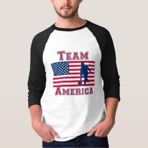 Bowling American Flag Team America T-Shirt
