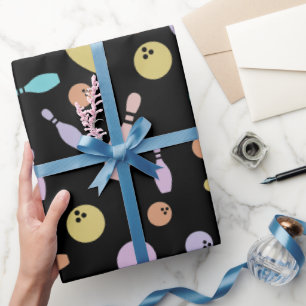 Bowling and Ball Pattern Wrapping Paper