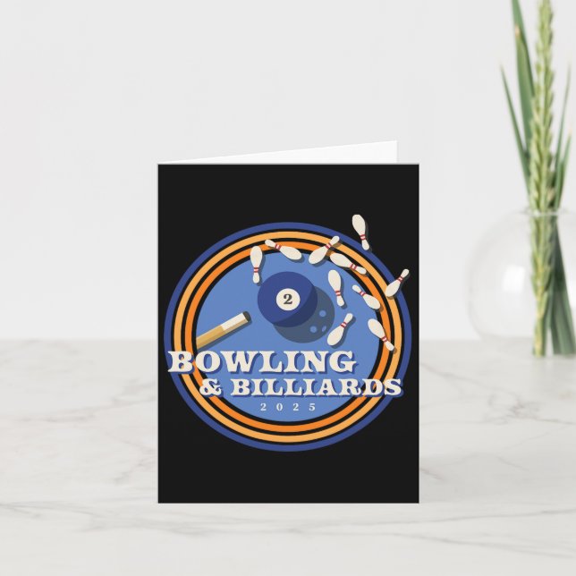 Bowling And Billiards - 2 Byll  Card (Front)
