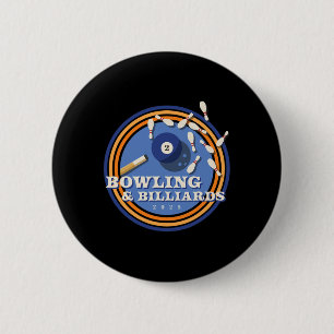 Bowling And Billiards - 2 Ll 6 Cm Round Badge