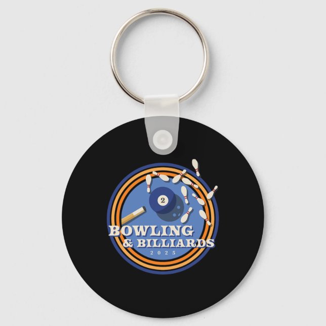 Bowling And Billiards - 2 Ll  Key Ring (Front)