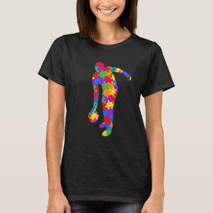 bowling autism awareness support autistic puzzle p T-Shirt